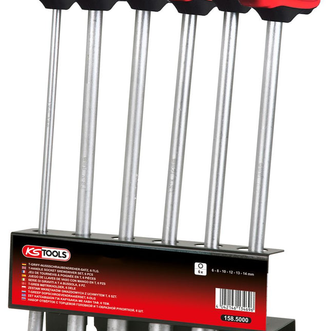 KS TOOLS T-Griff-Nussschraubendreher-Satz, 6-tlg, 6-14mm ( 158.5000 ) - Toolbrothers