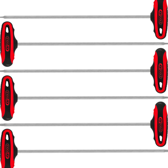 KS TOOLS T-Griff-Torx-Winkelstiftschlüssel-Satz, 6-tlg ( 158.8050 ) - Toolbrothers