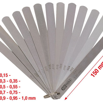 KS TOOLS Kolbenspiellehre, 20 Blatt, 0,05-1mm ( 300.0616 ) - Toolbrothers