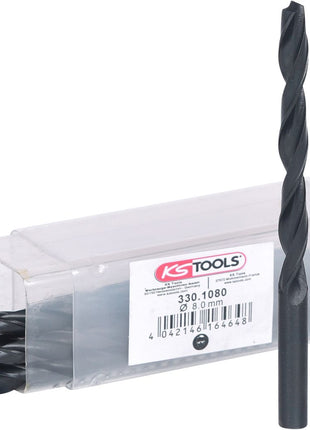 KS TOOLS HSS-G Spiralbohrer, 8mm, 10er Pack ( 330.2080 ) - Toolbrothers