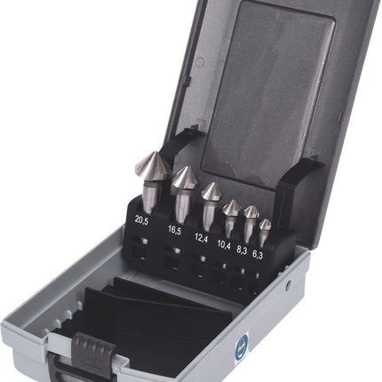KS TOOLS HSS Co 5 Kegel-Entgratsenker-Satz, Kunststoffkassette 6-tlg ( 336.0456 ) - Toolbrothers