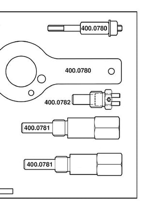 KS TOOLS Motoreinstell-Werkzeug-Satz für GM / Opel / Saab, 11-tlg ( 400.0775 ) - Toolbrothers