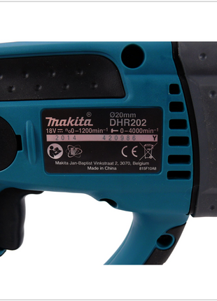 Makita DHR 202 ZE Akku Kombihammer 18V 2,0J SDS Plus Solo in Makpac - ohne Akku, ohne Ladegerät - Toolbrothers