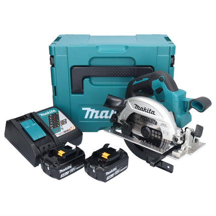 Makita DHS 661 RFJ Akku Handkreissäge 18 V 165 mm Brushless + 2x Akku 3,0 Ah + Ladegerät + Makpac - Toolbrothers