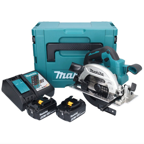 Makita DHS 661 RMJ Akku Handkreissäge 18 V 165 mm Brushless + 2x Akku 4,0 Ah + Ladegerät + Makpac - Toolbrothers