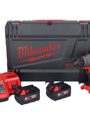 Milwaukee M18 FPD3-502X Akku Schlagbohrschrauber 18 V 158 Nm Brushless ( 4933479860 ) + 2x Akku 5,0 Ah + Ladegerät + HD Box - Toolbrothers