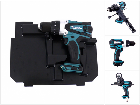 Makita DHP 458 ZE Akku Schlagbohrschrauber 18V 91Nm + Einlage für Makpac - Toolbrothers