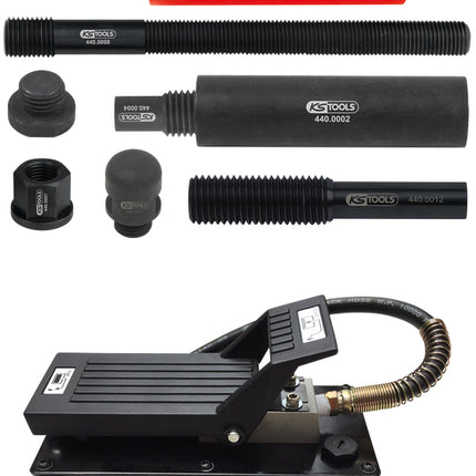 KS TOOLS Hydraulik-Einheit 16t, mit Luft-Hydraulik-Pumpe, 13-tlg ( 440.9991 ) - Toolbrothers