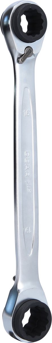 KS TOOLS 4 in 1 GEARplus umschaltbar Doppel-Ratschenringschlüssel, 16x17x18x19mm ( 503.4546 )