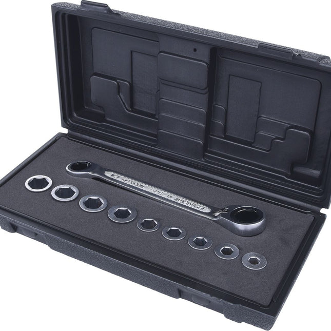 KS TOOLS GEARplus Doppel-Ratschenringschlüssel-Satz umschaltbar 10-tlg ( 503.4645 ) - Toolbrothers