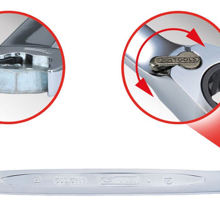KS TOOLS DUO GEARplus Ringmaulschlüssel,Maul-Ratschenfunktion 32mm, umschaltbar ( 503.5929 ) - Toolbrothers