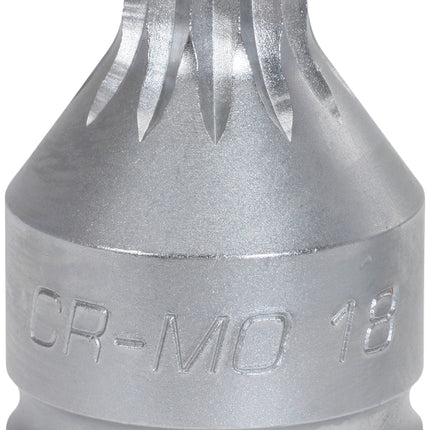 KS TOOLS 3/4" Kraft-Bit-Stecknuss Vielzahn mit Bohrung, kurz, M16 ( 515.0012 ) - Toolbrothers