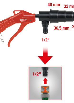 KS TOOLS Kühlsystem-Druckluft-Spülpistole ( 515.1216 ) - Toolbrothers