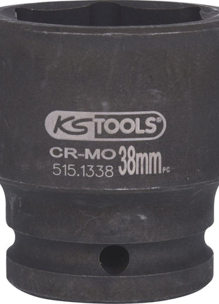 KS TOOLS 3/4" Sechskant-Kraft-Stecknuss, kurz, 38mm ( 515.1338 ) - Toolbrothers