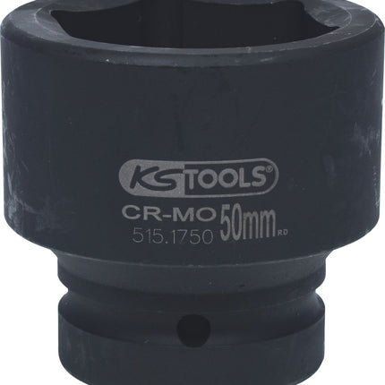 KS TOOLS 1" Sechskant-Kraft-Stecknuss, kurz, 50mm ( 515.1750 ) - Toolbrothers