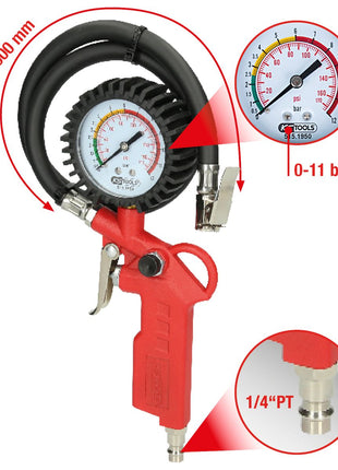 KS TOOLS Druckluft-Reifenfüllmesser, 0-12bar ( 515.1950 ) - Toolbrothers