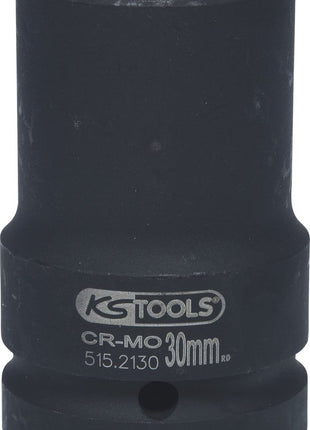 KS TOOLS 1" Sechskant-Kraft-Stecknuss, mittel lang, 30mm ( 515.2130 ) - Toolbrothers