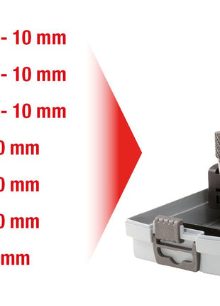 KS TOOLS HM Frässtift-Satz, Kunststoffkassette, 10-tlg ( 515.3220 ) - Toolbrothers