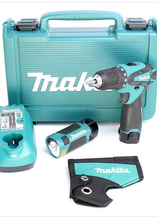 Makita DF 330 DWLE 10,8 V Set mit Bohrschrauber, Lampe, Ladegerät und 2 x BL 1013 Akku - Toolbrothers