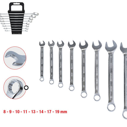 KS TOOLS Ringmaulschlüssel-Satz, abgewinkelt, 8-tlg 8-19mm ( 517.0048 ) - Toolbrothers