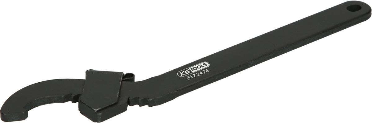 KS TOOLS Verstellbarer Hakenschlüssel mit Nase, 45 - 90 mm ( 517.2475 ) - Toolbrothers