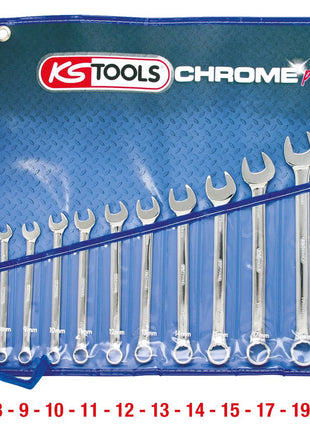 KS TOOLS CHROMEplus Ringmaulschlüssel-Satz, abgewinkelt, 11-tlg ( 518.0641 ) - Toolbrothers