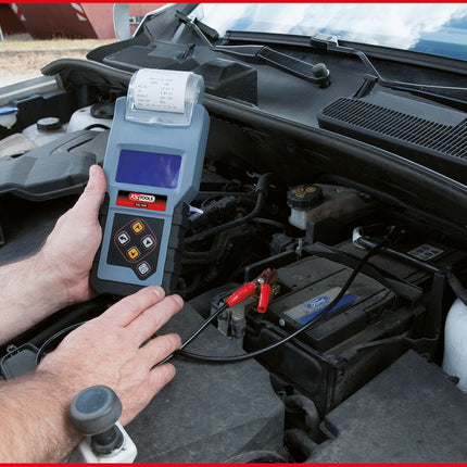 KS TOOLS 12V Digital-Batterie- und Ladesystemtester mit integriertem Drucker ( 550.1646 ) - Toolbrothers