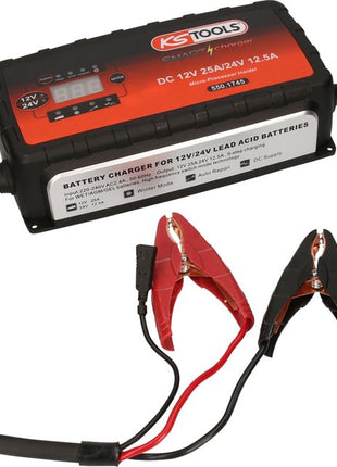 KS TOOLS 12V + 24V SMARTcharger Hochfrequenz-Batterieladegerät 25A/12,5A ( 550.1745 ) - Toolbrothers