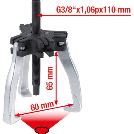 KS TOOLS Universal-Abzieher 2+3-armig, 60mm, Gr.1, 2t ( 640.4203 ) - Toolbrothers