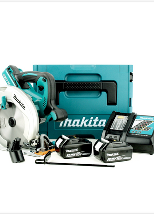 Makita DHS 710 RFJ 36 V Akku Li-Ion Handkreissäge 190 mm im Makpac mit Einlage + Ladegerät + 2x 3,0 Ah Akku - Toolbrothers