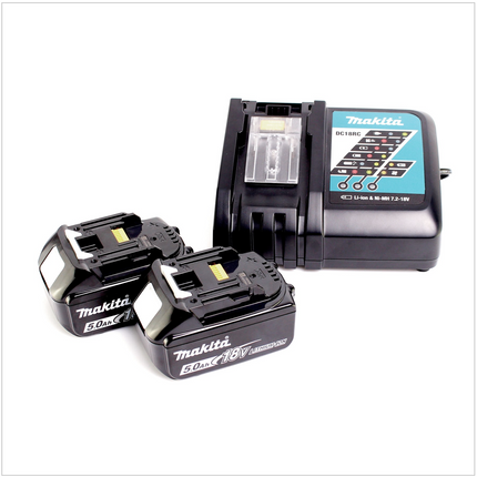 Makita DHS 710 RTJ 36 V Akku Li-Ion Handkreissäge 190 mm im Makpac mit Einlage + Ladegerät + 2x 5,0 Ah Akku - Toolbrothers