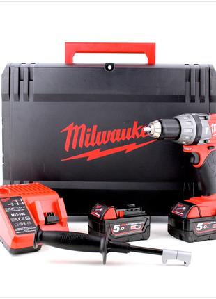 Milwaukee M18 CPD 502 C 18 V Brushless Akku Schlagbohrschrauber mit 2x 5 Ah Li-Ion Akku, Lader, Koffer ( 4933448821 ) - Toolbrothers