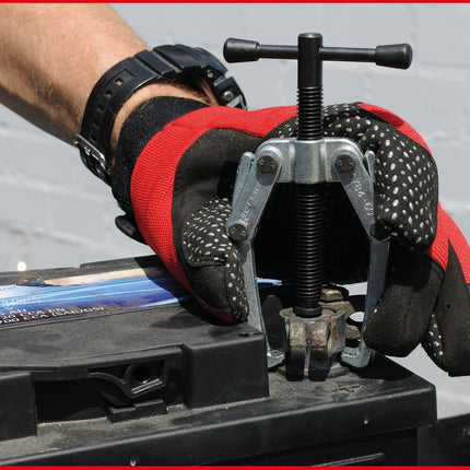 KS TOOLS Universal Polklemmen-Abzieher 2-armig mit Knebel, M10x100mm ( 700.1166 ) - Toolbrothers