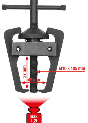 KS TOOLS Polklemmen-Wischarm-Abzieher 2armig,45mm ( 700.1179 ) - Toolbrothers