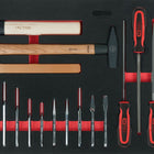 KS TOOLS Feilen-, Meißel- und Hammer-Satz, 18-tlg in 1/1 Systemeinlage ( 711.1018 )