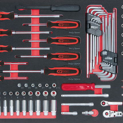 KS TOOLS SCS 1/4" Steckschlüssel-Satz, 95-tlg in 1/1 Systemeinlage ( 711.1095 ) - Toolbrothers