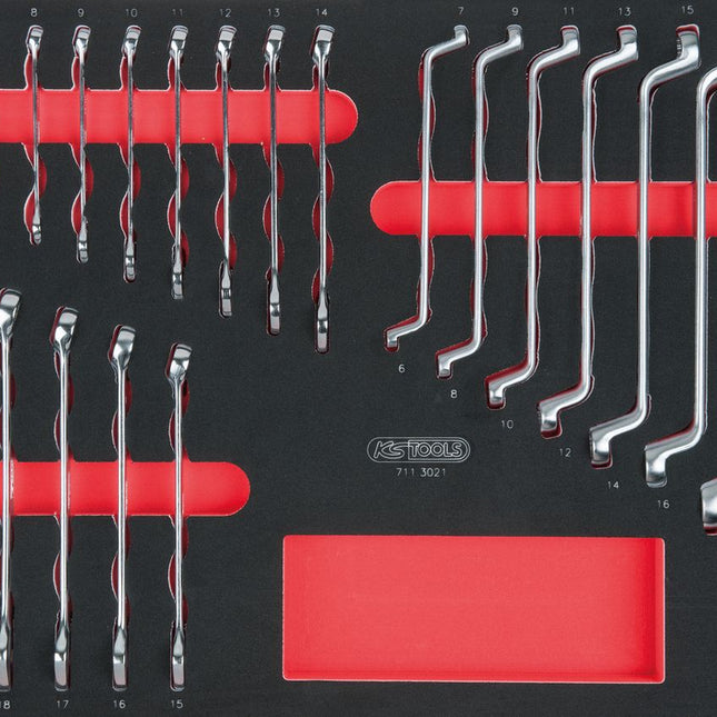 KS TOOLS SCS Schlüssel-Satz, 21-tlg in 1/1 Systemeinlage ( 711.3021 ) - Toolbrothers
