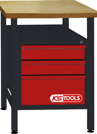 KS TOOLS banco de trabajo con 3 cajones, Al840xAn600xP600mm ( 865.0010 )