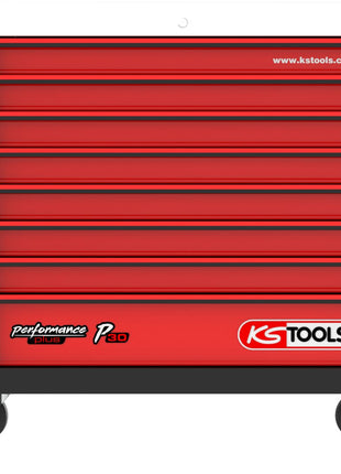 KS TOOLS PERFORMANCEplus P30 SCHWARZ/ROT Werkstattwagen mit 8 Schubladen ( 873.4008 ) - Toolbrothers