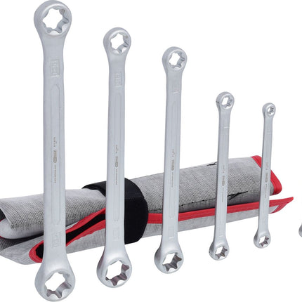 KS TOOLS Torx-E-Doppel-Ringschlüssel-Satz, 6-tlg ( 911.0370 ) - Toolbrothers