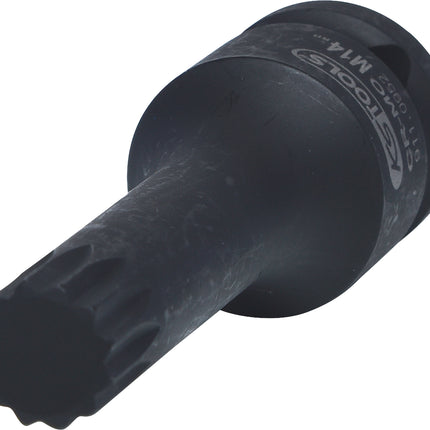 KS TOOLS 1/2" Kraft-Bit-Stecknuss Vielzahn, lang, M14 ( 911.0952 ) - Toolbrothers