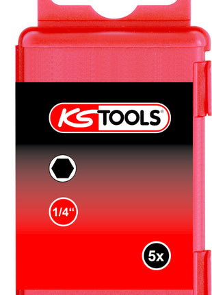 KS TOOLS 1/4" Bit Innensechskant, 75mm, 5mm, 5er Pack ( 911.7762 ) - Toolbrothers