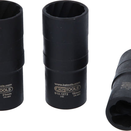 KS TOOLS 1/2" Spiral-Profil-Kraft-Stecknuss-Satz, 3-tlg,17-21mm ( 913.1270 ) - Toolbrothers