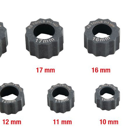 KS TOOLS Spezial-Muttern-Ausdreher-Satz, 12-tlg ( 913.1415 ) - Toolbrothers