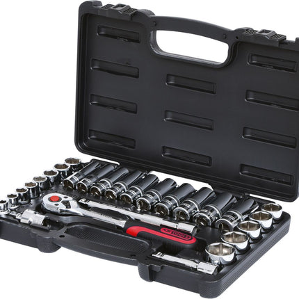 KS TOOLS 3/8" CHROMEplus Steckschlüssel-Satz, 27-tlg ( 918.0627 )