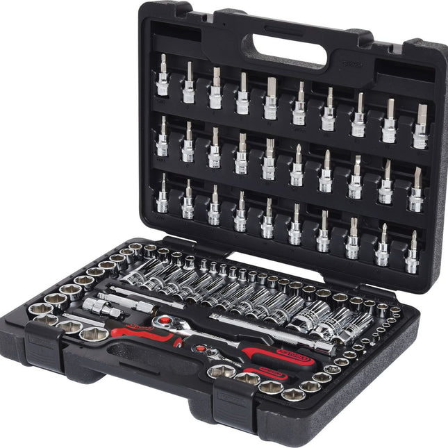 KS TOOLS 1/4"+3/8" CHROMEplus Steckschlüssel-Satz, 99-tlg ( 918.0699 ) - Toolbrothers