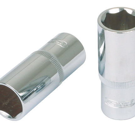 KS TOOLS 1/2" CHROMEplus Sechskant-Stecknuss, lang, 12mm ( 918.1242 ) - Toolbrothers