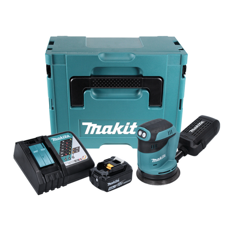 Makita DBO 180 RM1J Akku Exzenterschleifer 18 V 125 mm + 1x Akku 4,0 Ah + Ladegerät + Makpac - Toolbrothers