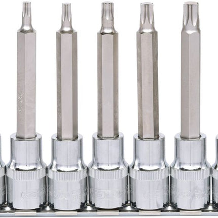KS TOOLS 1/2" CHROMEplus Bit-Stecknuss-Satz Torx, lang, 9-tlg T20-T60 ( 918.1317 ) - Toolbrothers