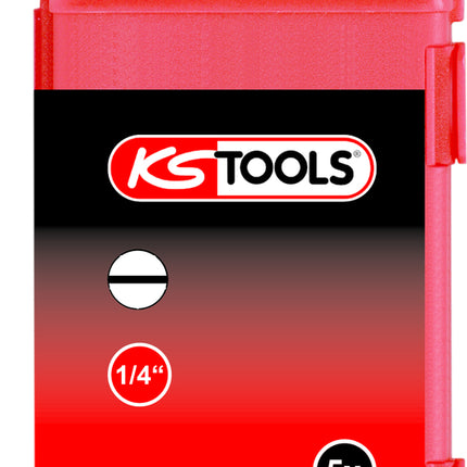 KS TOOLS 1/4" TORSIONpower Bit Schlitz, 75mm, 3mm, 5er Pack ( 918.3351 ) - Toolbrothers